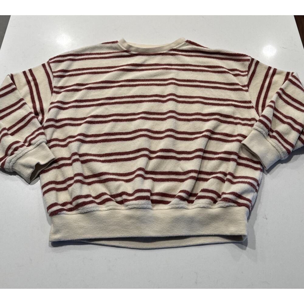 Rylee & Cru Long Sleeve Striped‎ French Terry Sweatshirt Size 4-5Y Crew Neck